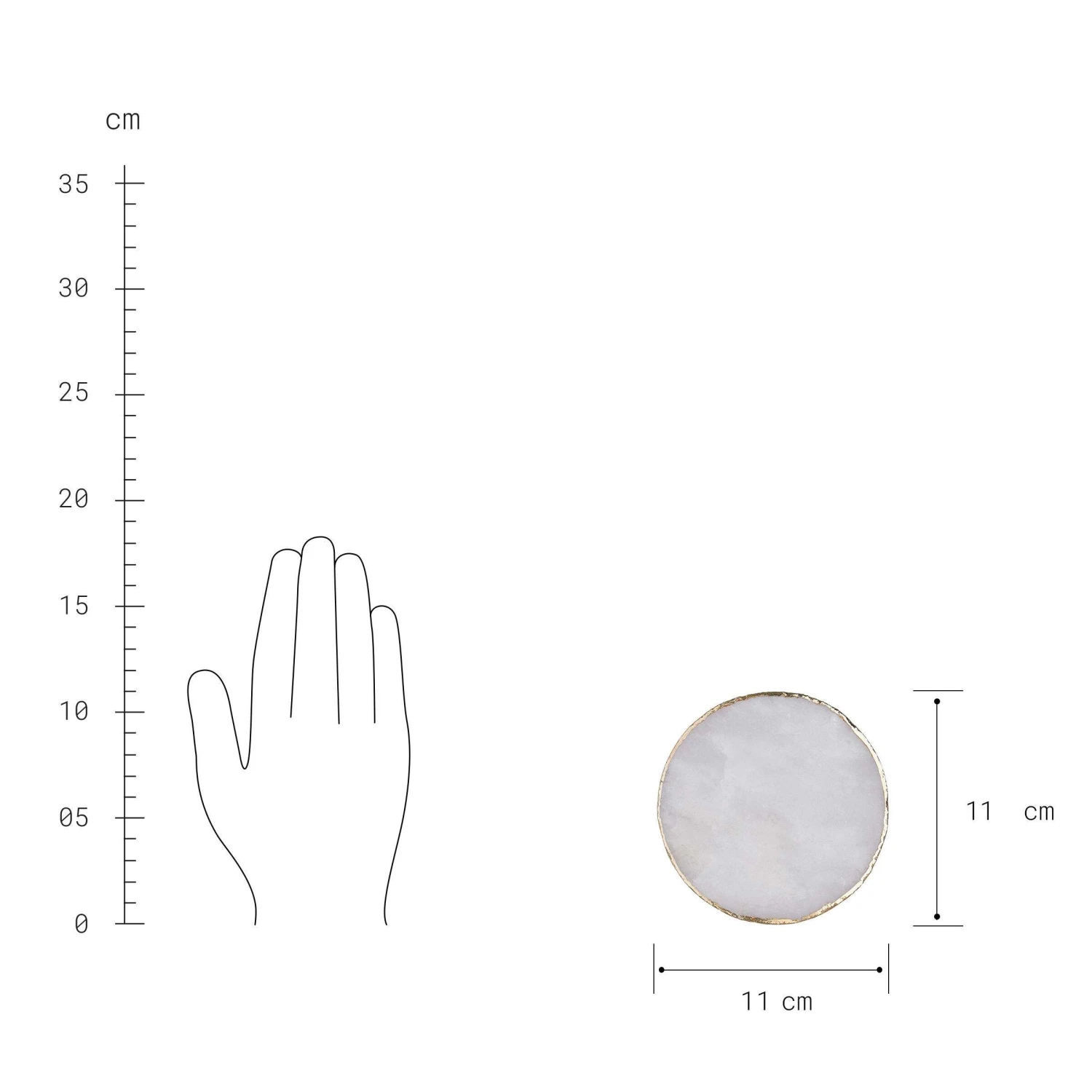 4x Edelsteinuntersetzer Ø11cm CRYSTAL In Weiß-Gold 4 4x Edelsteinuntersetzer Ø11cm CRYSTAL In Weiß-Gold – Bild 4