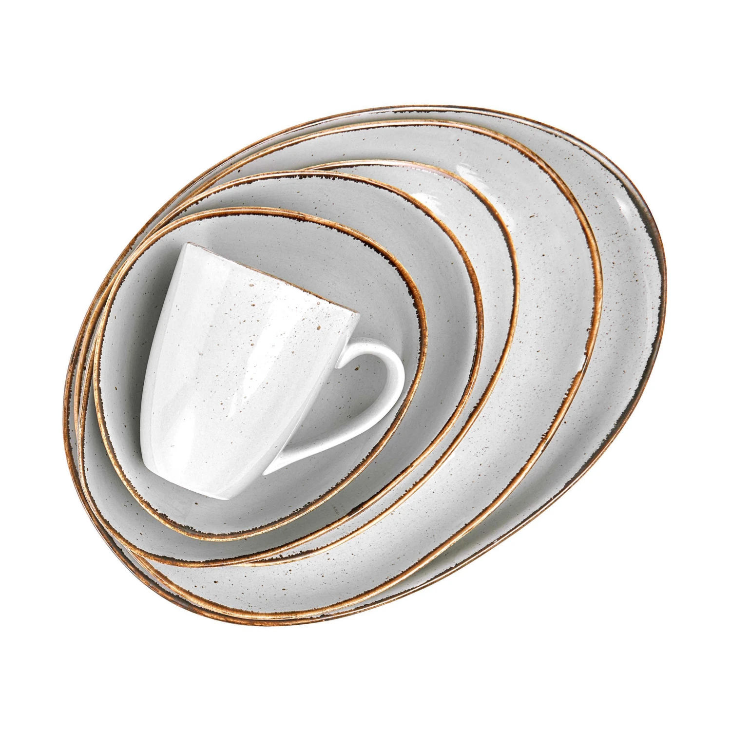 4x Frühstücksteller FINCA In Grau 5 4x Frühstücksteller FINCA In Grau – Bild 5