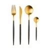Besteck-Set 16-tlg. Matt STILETTO In Gold-Schwarz