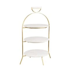 Etagere 3-stufig Höhe 65cm MARBLE In Weiß 7 Etagere 3-stufig Höhe 65cm MARBLE In Weiß -Butlers butlers etagere 3 stufig hohe 65cm marble in weiss 2