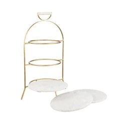 Etagere 3-stufig Höhe 65cm MARBLE In Weiß 8 Etagere 3-stufig Höhe 65cm MARBLE In Weiß -Butlers butlers etagere 3 stufig hohe 65cm marble in weiss 3