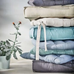 Butlers -Butlers butlers futonkissen l 42 x b 42cm solid in blau 1