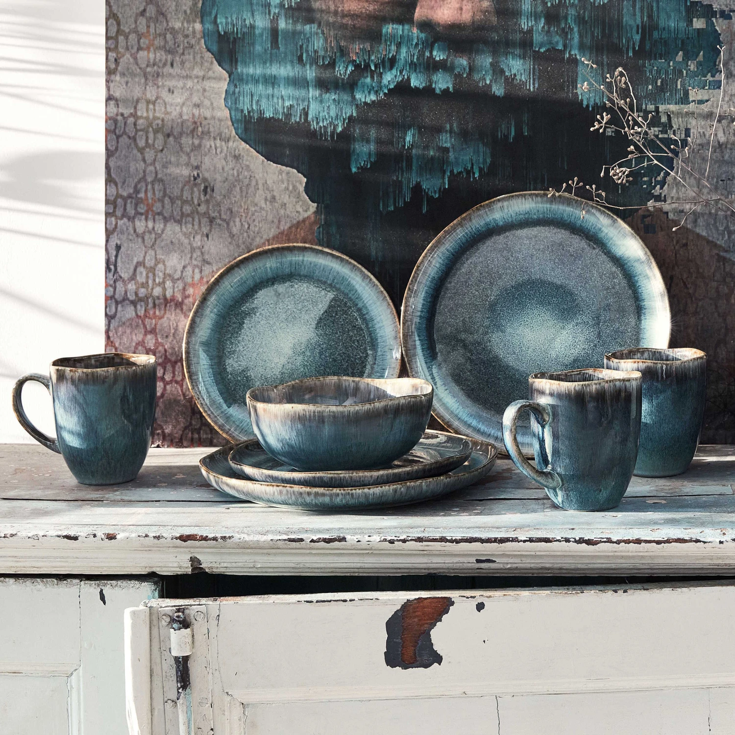 Geschirr-Set 16-tlg. HILDA In Dunkelblau 2 Geschirr-Set 16-tlg. HILDA In Dunkelblau – Bild 2