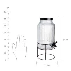 Getränkespender Mit Ständer 2 Tlg. FOUNTAIN In Transparent-Schwarz 13 Getränkespender Mit Ständer 2 Tlg. FOUNTAIN In Transparent-Schwarz -Butlers butlers getrankespender mit stander 2 tlg fountain in transparent schwarz 3