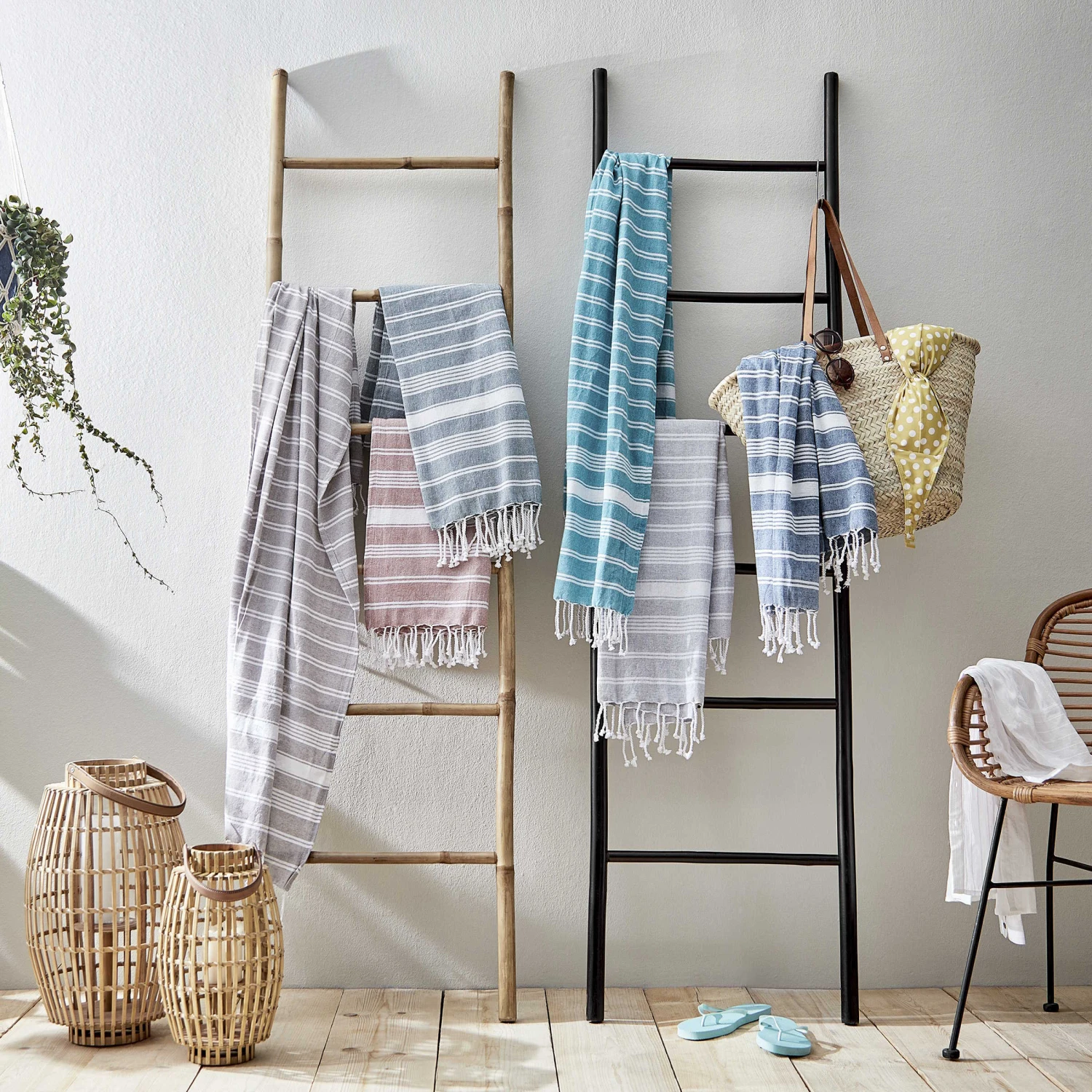 Hamamtuch L 170 X B 90cm SURFSIDE In Türkis 2 Hamamtuch L 170 X B 90cm SURFSIDE In Türkis – Bild 2