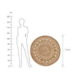 Hanf-Teppich Mit Lochmuster Ø110cm ALL NATURE In Natur 9 Hanf-Teppich Mit Lochmuster Ø110cm ALL NATURE In Natur -Butlers butlers hanf teppich mit lochmuster o110cm all nature in natur 2