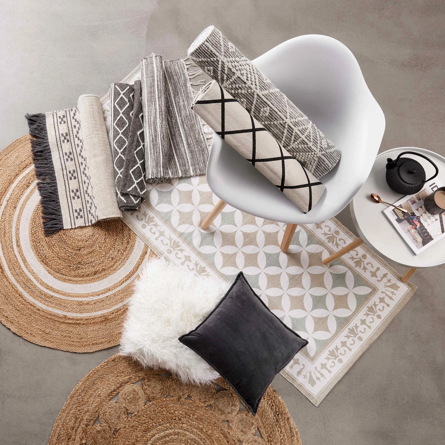 Hanf-Teppich Mit Lochmuster Ø110cm ALL NATURE In Natur 6 Hanf-Teppich Mit Lochmuster Ø110cm ALL NATURE In Natur – Bild 6