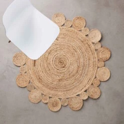 Hanf-Teppich Ø110cm ALL NATURE In Natur -Butlers butlers hanf teppich o110cm all nature in natur 4