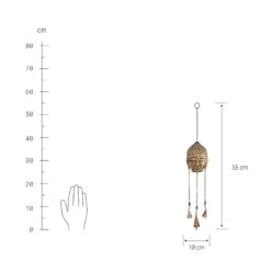 Hängedekoration "Buddha" L 55 X B 10cm BALI In Gold 6 Hängedekoration "Buddha" L 55 X B 10cm BALI In Gold -Butlers butlers hangedekoration buddha l 55 x b 10cm bali in gold 2