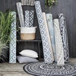 In- & Outdoor-Teppich Circles L 180 X B 118cm COLOUR CLASH In Beige -Butlers butlers in and outdoor teppich circles l 180 x b 118cm colour clash in beige 5