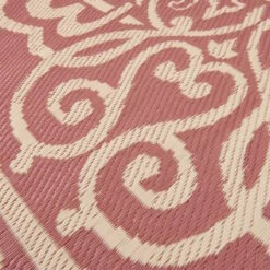 In- & Outdoor-Teppich Floral L 180 X B 118cm COLOUR CLASH In Hellrot-Creme -Butlers butlers in and outdoor teppich floral l 180 x b 118cm colour clash in hellrot creme 4