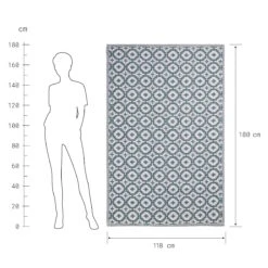 In- & Outdoor-Teppich Mosaik L 180 X B 118cm COLOUR CLASH In Salbei -Butlers butlers in and outdoor teppich mosaik l 180 x b 118cm colour clash in salbei 2