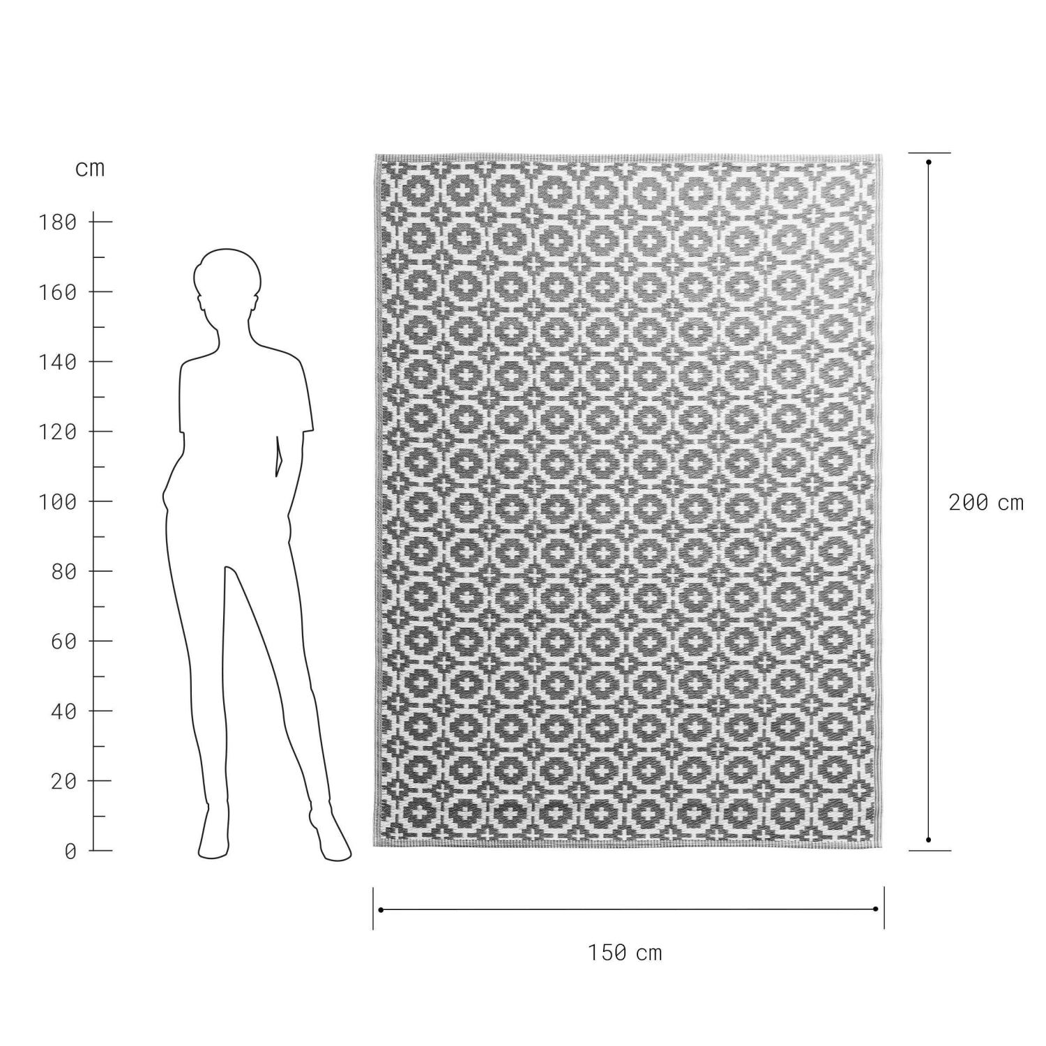 In- & Outdoor-Teppich Mosaik L 200 X B 150cm COLOUR CLASH In Taupe 4 In- & Outdoor-Teppich Mosaik L 200 X B 150cm COLOUR CLASH In Taupe – Bild 4