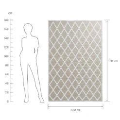 In- & Outdoor-Teppich Rauten L 180 X B 118cm COLOUR CLASH In Natur -Butlers butlers in and outdoor teppich rauten l 180 x b 118cm colour clash in natur 3