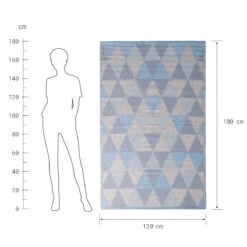 In- & Outdoorteppich Dreiecke L 180 X B 120cm COLOUR CLASH In Pastellblau -Butlers butlers in and outdoorteppich dreiecke l 180 x b 120cm colour clash in pastellblau 2