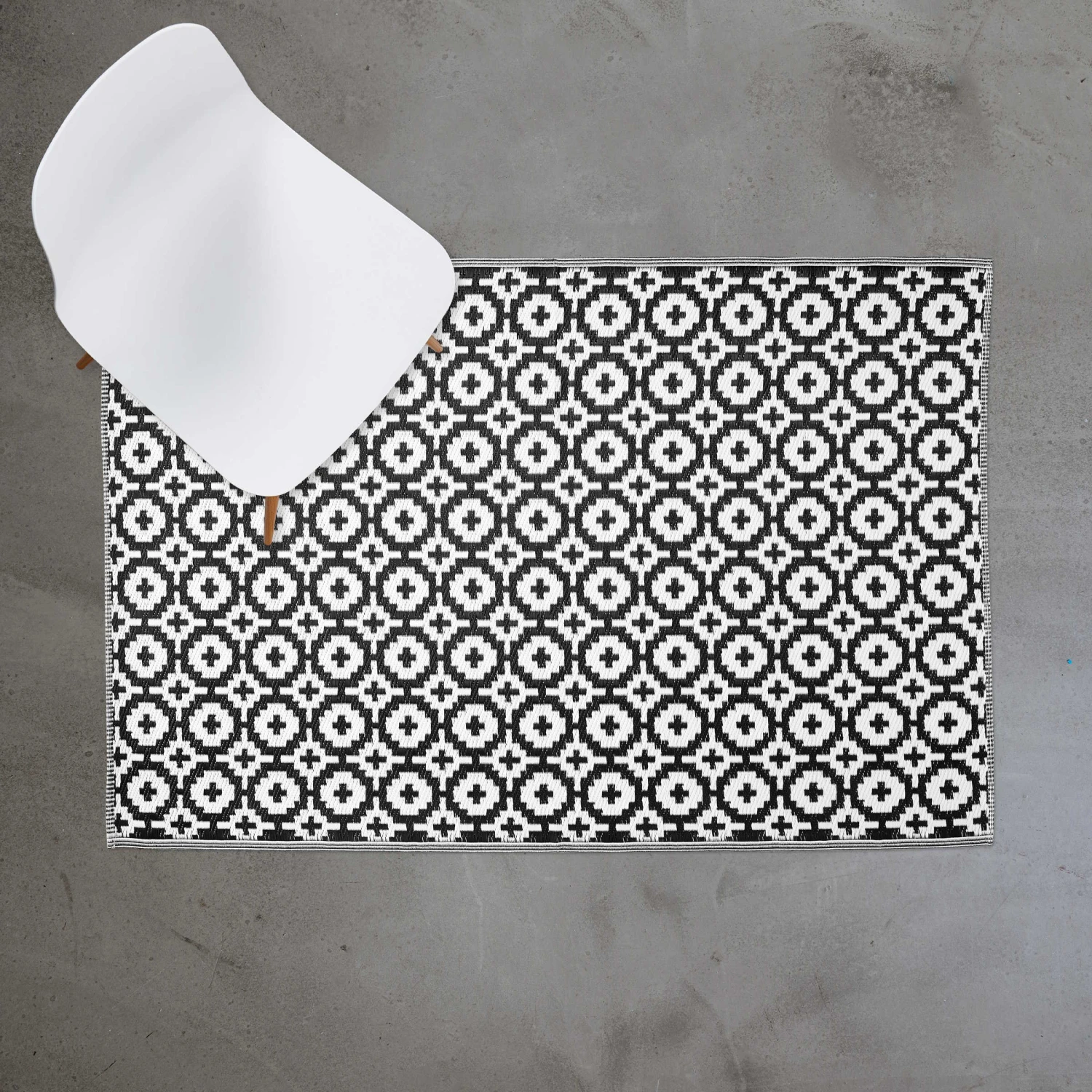 In- & Outdoorteppich Mosaik L 180 X B 120cm COLOUR CLASH In Schwarz 4 In- & Outdoorteppich Mosaik L 180 X B 120cm COLOUR CLASH In Schwarz – Bild 4