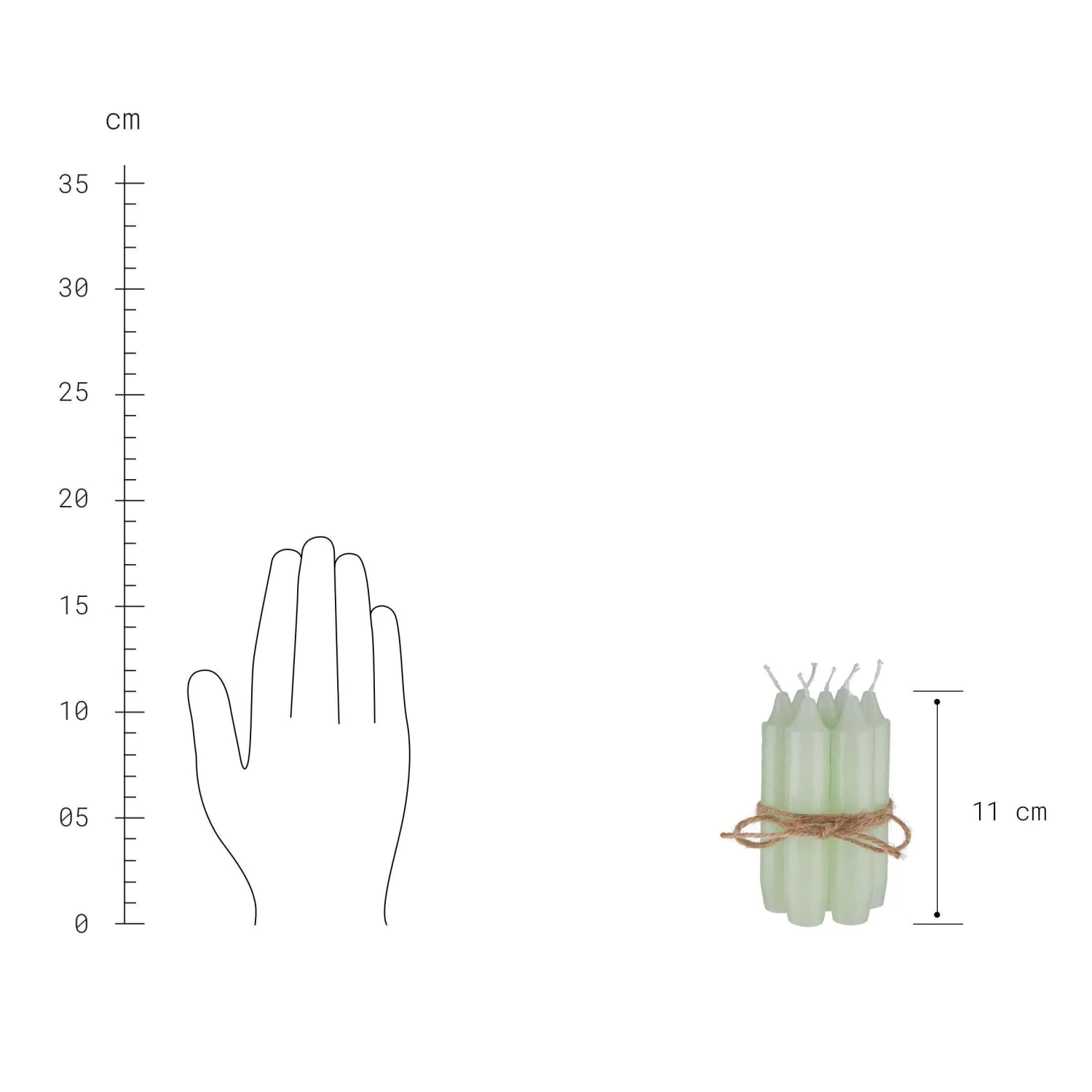 Kerzen-Set 7 Stück LITTLE LIGHT In Pastellgrün 3 Kerzen-Set 7 Stück LITTLE LIGHT In Pastellgrün – Bild 3