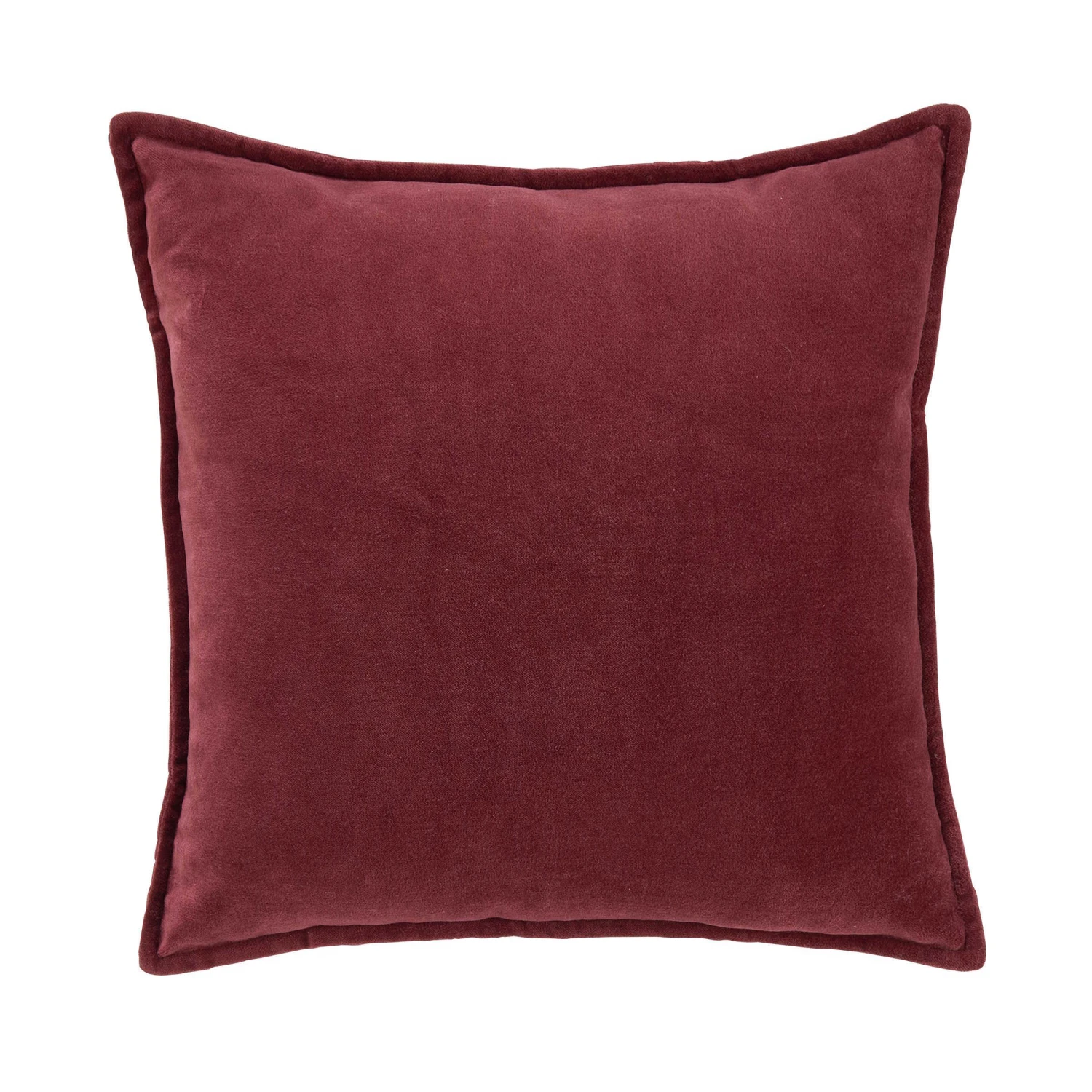 Kissen L 45 X B 45cm COTTON VELVET In Bordeaux 1 Kissen L 45 X B 45cm COTTON VELVET In Bordeaux