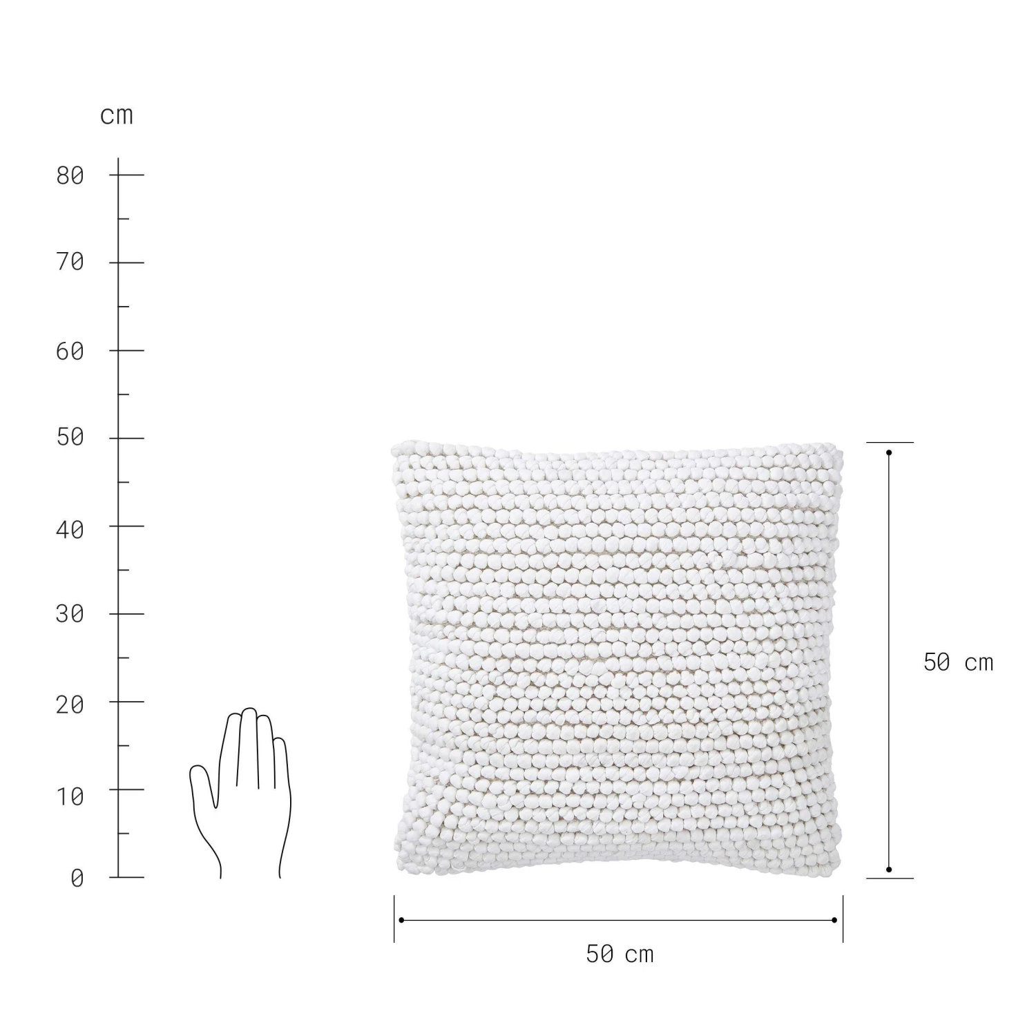 Kissen L 50 X B 50cm KALEA In Beige 3 Kissen L 50 X B 50cm KALEA In Beige – Bild 3