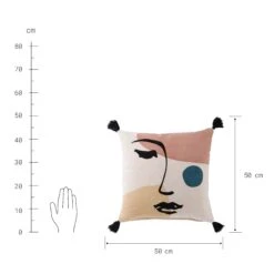 Kissen Line Art L 50 X B 50cm MOOD INDIGO In Bunt -Butlers butlers kissen line art l 50 x b 50cm mood indigo in bunt 3