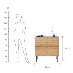 Kommode Mit 4 Schubladen MODERNIST In Schwarz-Natur 12 Kommode Mit 4 Schubladen MODERNIST In Schwarz-Natur -Butlers butlers kommode mit 4 schubladen modernist in schwarz natur 3
