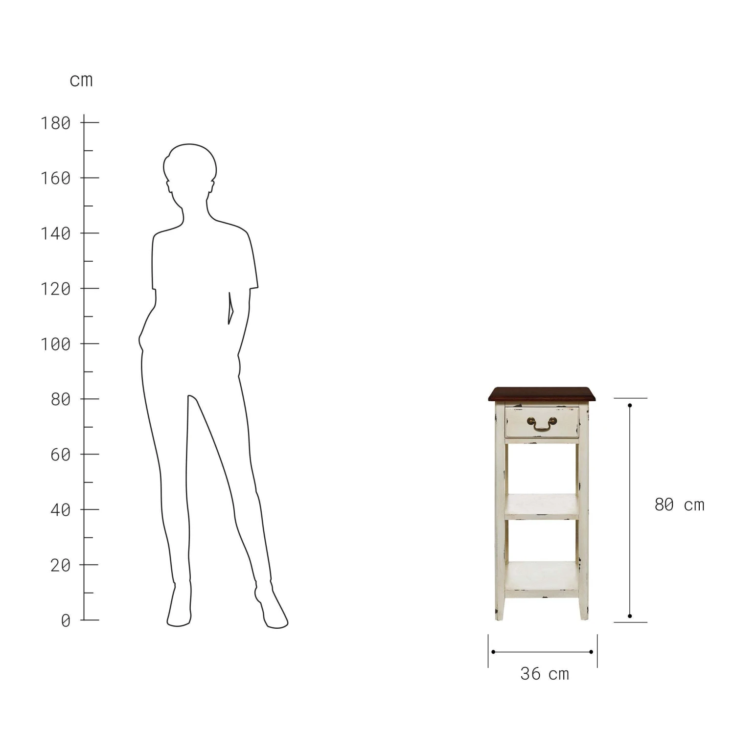 Konsole CABOTT COVE In Creme-Braun 4 Konsole CABOTT COVE In Creme-Braun – Bild 4