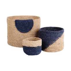 Korb Handgefertigt Aus Raffia Ø13cm ISALO In Natur-Blau 7 Korb Handgefertigt Aus Raffia Ø13cm ISALO In Natur-Blau -Butlers butlers korb handgefertigt aus raffia o13cm isalo in natur blau 3
