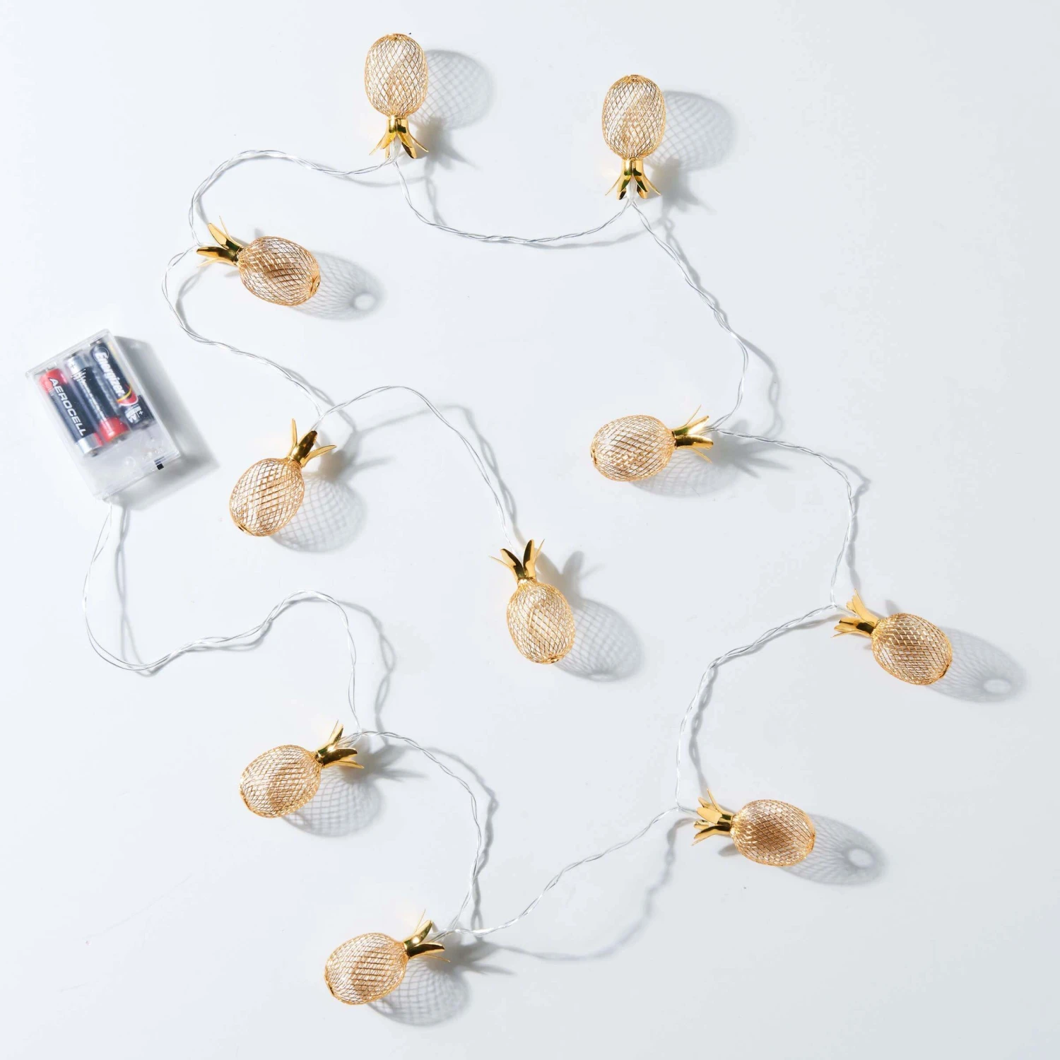 LED-Lichterkette Ananas 10 Lichter Mit USB-Batteriefach MIAMI In Gold 3 LED-Lichterkette Ananas 10 Lichter Mit USB-Batteriefach MIAMI In Gold – Bild 3