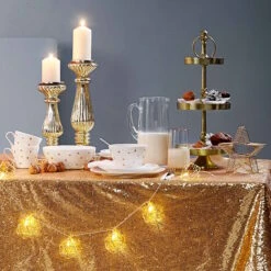 LED-Lichterkette Würfel 10 Lichter Mit USB-Batteriefach GEOMETRICS In Gold -Butlers butlers led lichterkette wurfel 10 lichter mit usb batteriefach geometrics in gold 5