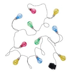 Butlers 43 Lichterkette Solar Mit 10 Glühbirnen SUNLIGHT In Bunt