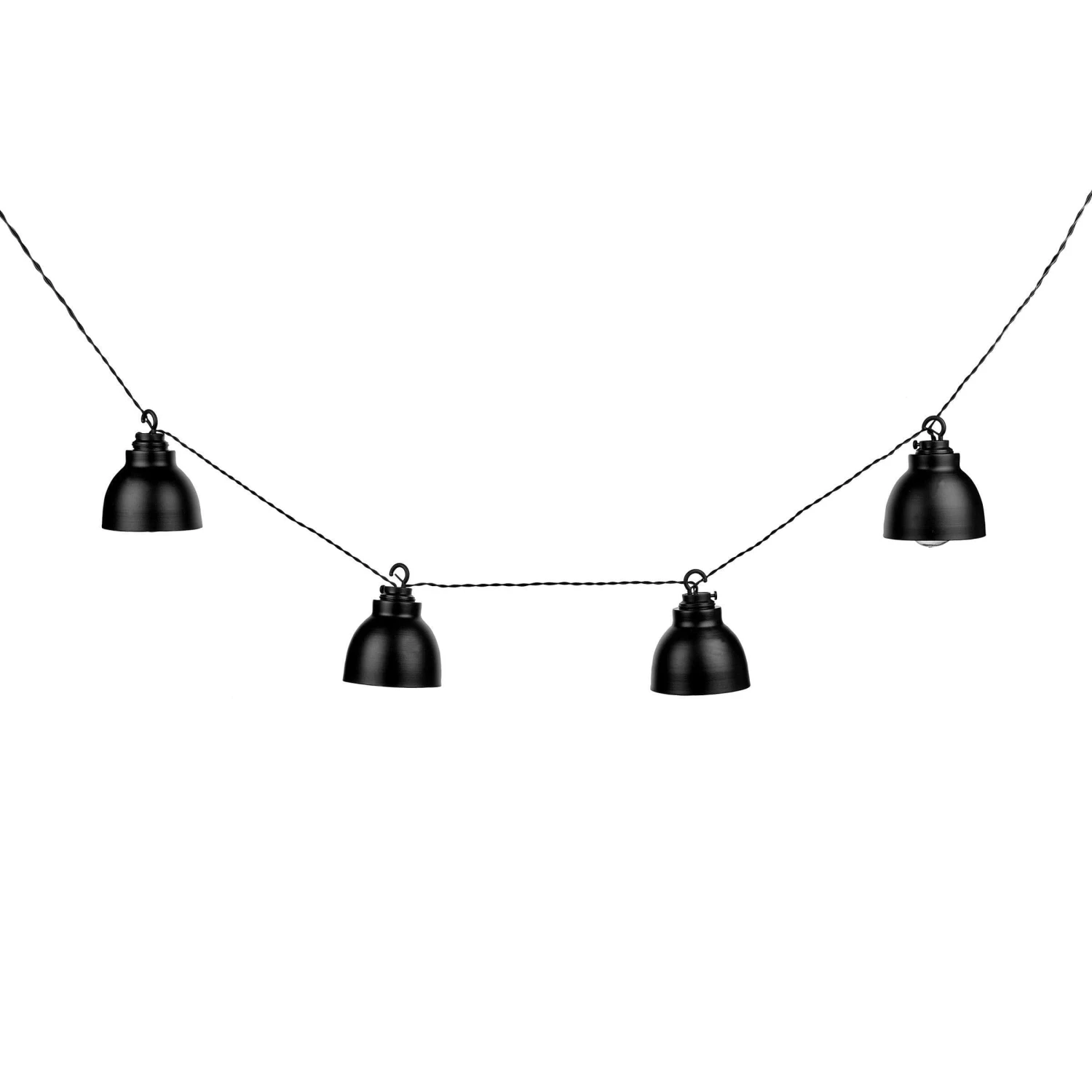 Metall-Lampenkette Mit Stecker WAREHOUSE In Schwarz 1 Metall-Lampenkette Mit Stecker WAREHOUSE In Schwarz