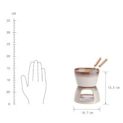 Mini-Fondue Mit 2 Gabeln AU CHOCOLAT In Beige -Butlers butlers mini fondue mit 2 gabeln au chocolat in beige 2