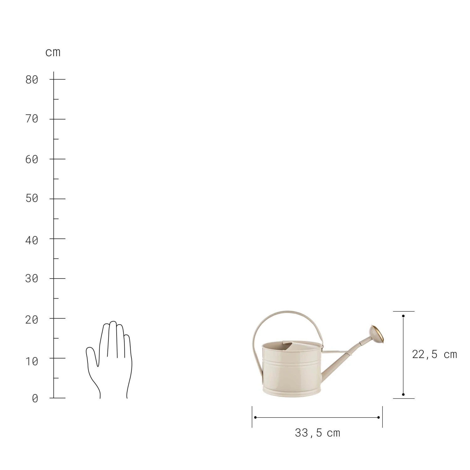 Mini-Gießkanne 1,5l ZINC In Beige 4 Mini-Gießkanne 1,5l ZINC In Beige – Bild 4