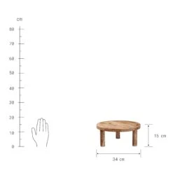 Podest Ø34cm MESA In Braun -Butlers butlers podest o34cm mesa in braun 2