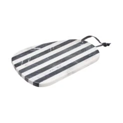 Schneidebrett Organisch Marmor L 30 X B 20cm MARBLE In Schwarz-Weiß