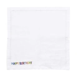 Serviette L 45 X B 45cm HAPPY BIRTHDAY In Weiß -Butlers butlers serviette l 45 x b 45cm happy birthday in weiss 2