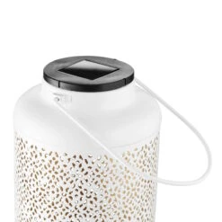 Solar-Laterne H 24cm SOLANA In Weiß-Gold -Butlers butlers solar laterne h 24cm solana in weiss gold 3