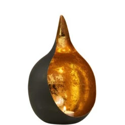 Teelichthalter Höhe 15cm DELIGHT In Schwarz-Gold -Butlers butlers teelichthalter hohe 15cm delight in schwarz gold 3