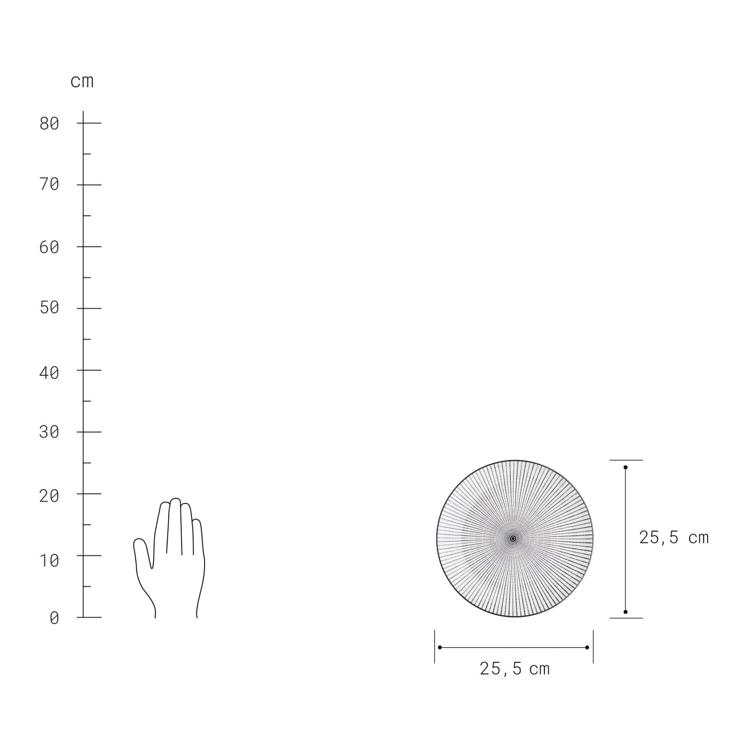 Teller Ø25,5cm DIM SUM In Schwarz-Weiß 4 Teller Ø25,5cm DIM SUM In Schwarz-Weiß – Bild 4