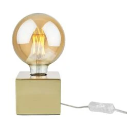 Butlers 35 Tischleuchte Quadratisch 10x10cm STILO In Gold