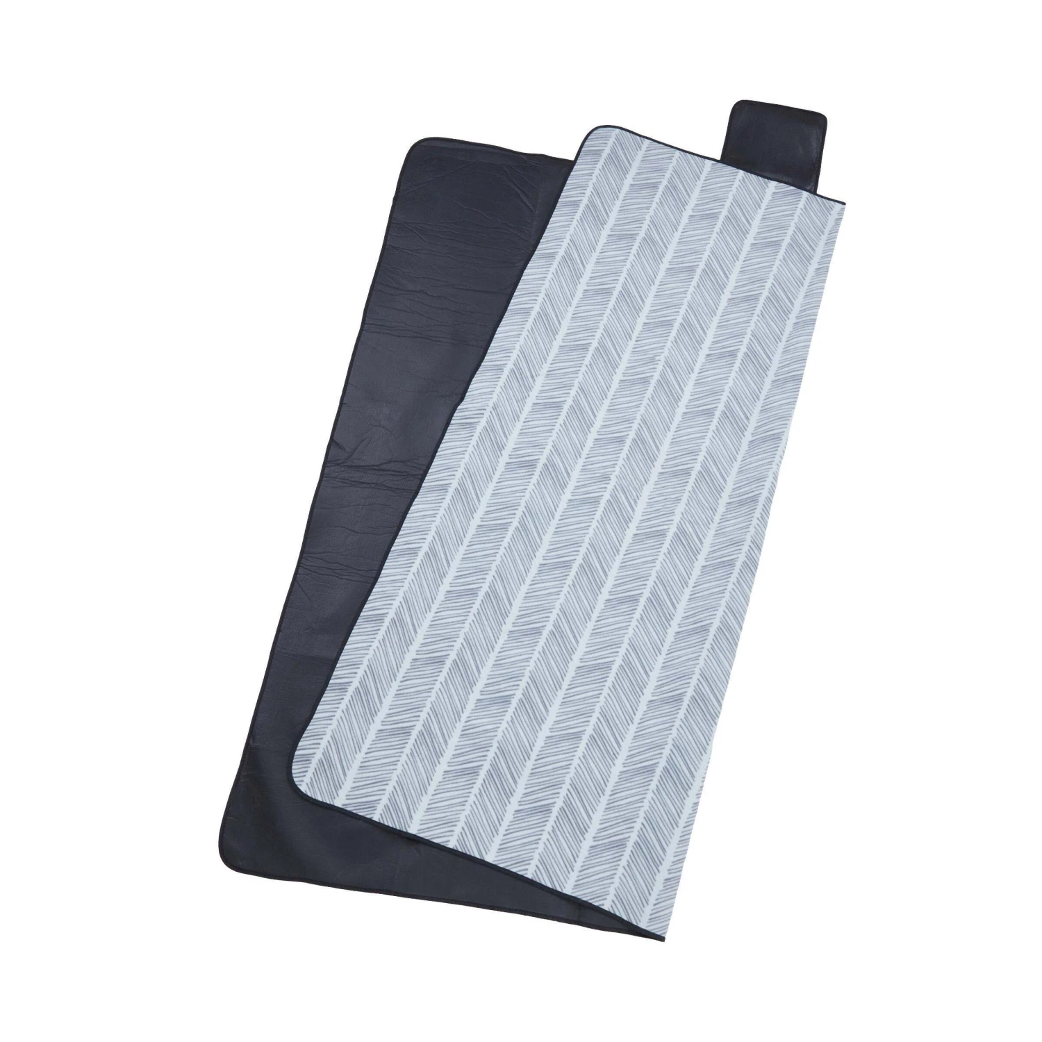 XXL-Picknickdecke Streifen L 200 X B 200cm GET TOGETHER In Hellgrau-Anthrazit 4 XXL-Picknickdecke Streifen L 200 X B 200cm GET TOGETHER In Hellgrau-Anthrazit – Bild 4